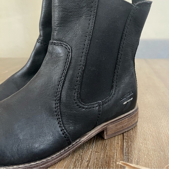 Josef Seibel Sienna 80 Black Leather Women's 9 Flat Ankle Boots Round Toe Riding - Picture 9 of 11